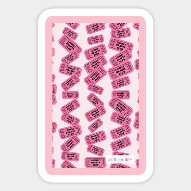 lonely hearts club ticket Sticker by DonnieDiamandis